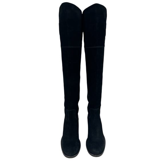Gucci Soho Black Suede Over-The-Knee Boots GG Logo Size 40.5 / US 10.5 - Picture 5 of 16